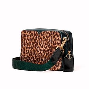 Kate Spade metallic leopard Crossbody camera bag